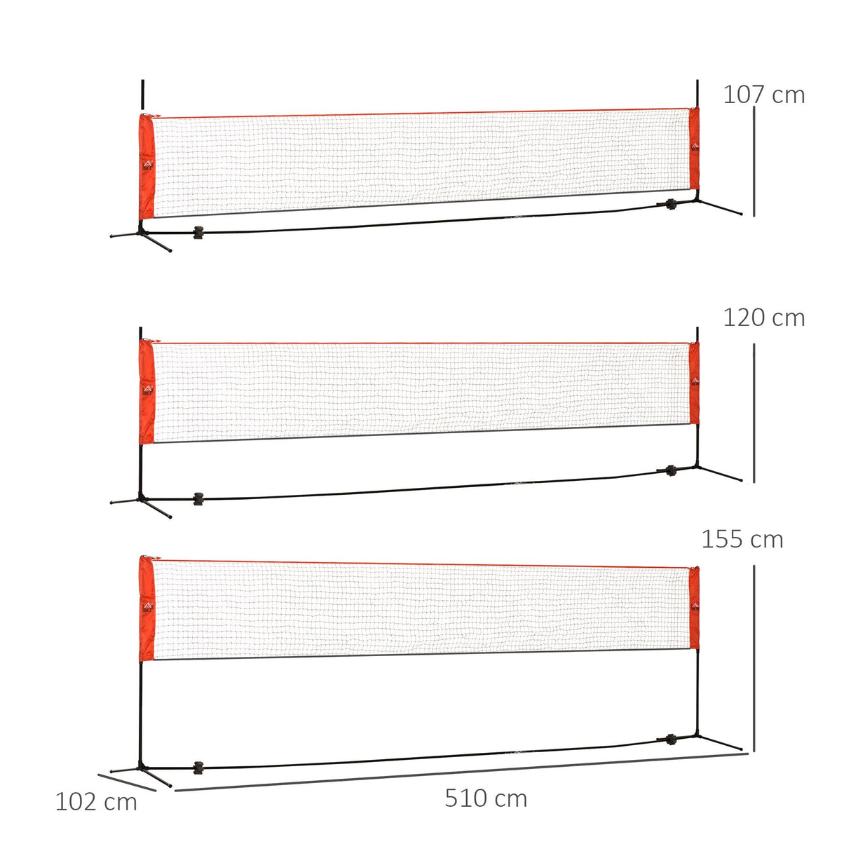 immagine-3-easycomfort-easycomfort-rete-tennis-e-badminton-portatile-ad-altezza-regolabile-rete-da-volley-con-borsa-da-trasporto-510x102x107120155cm-rossa-e-nera