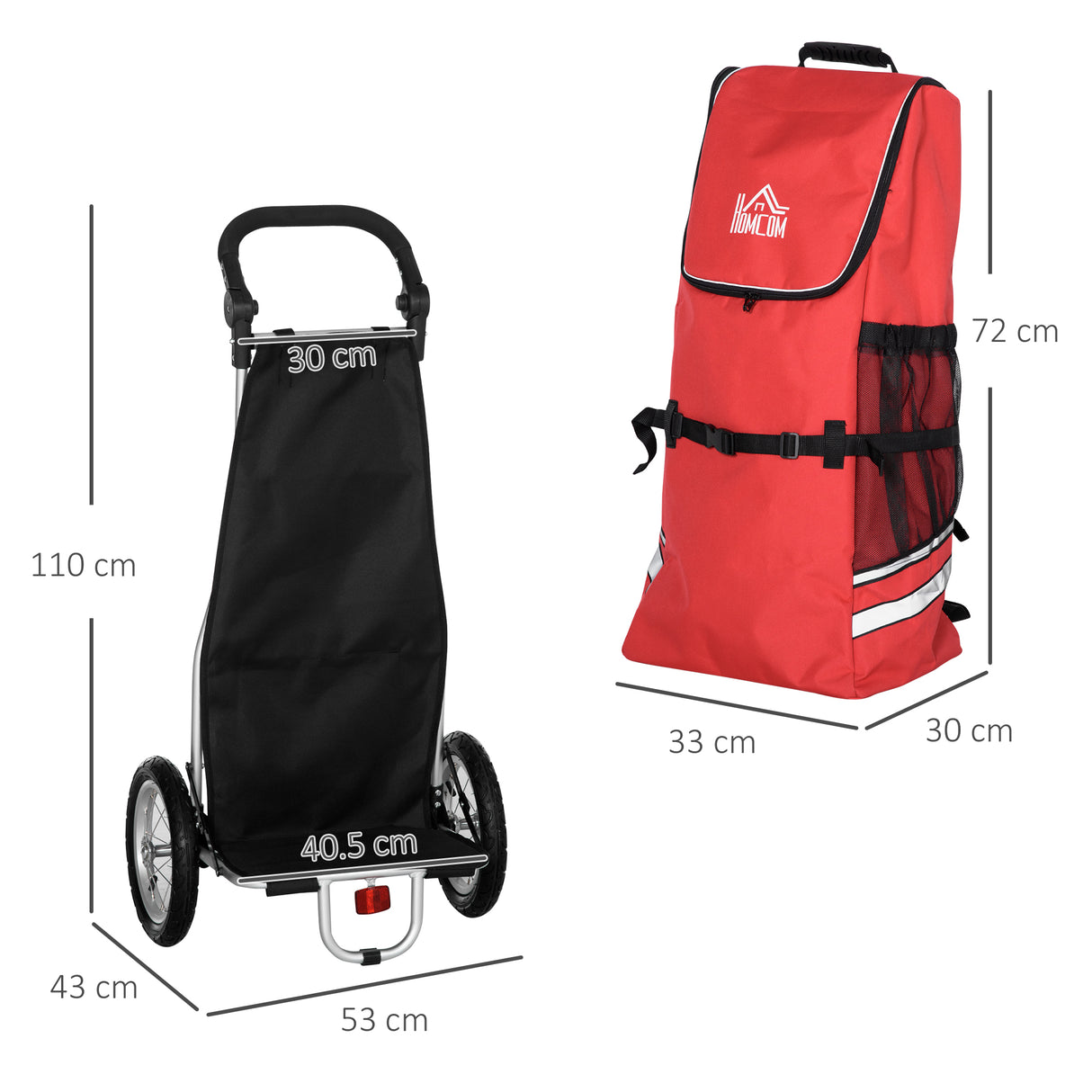 immagine-3-easycomfort-easycomfort-rimorchio-bici-2-in-1-pieghevole-e-portatile-con-borsa-da-trasporto-in-tessuto-oxford-53x43x110-cm