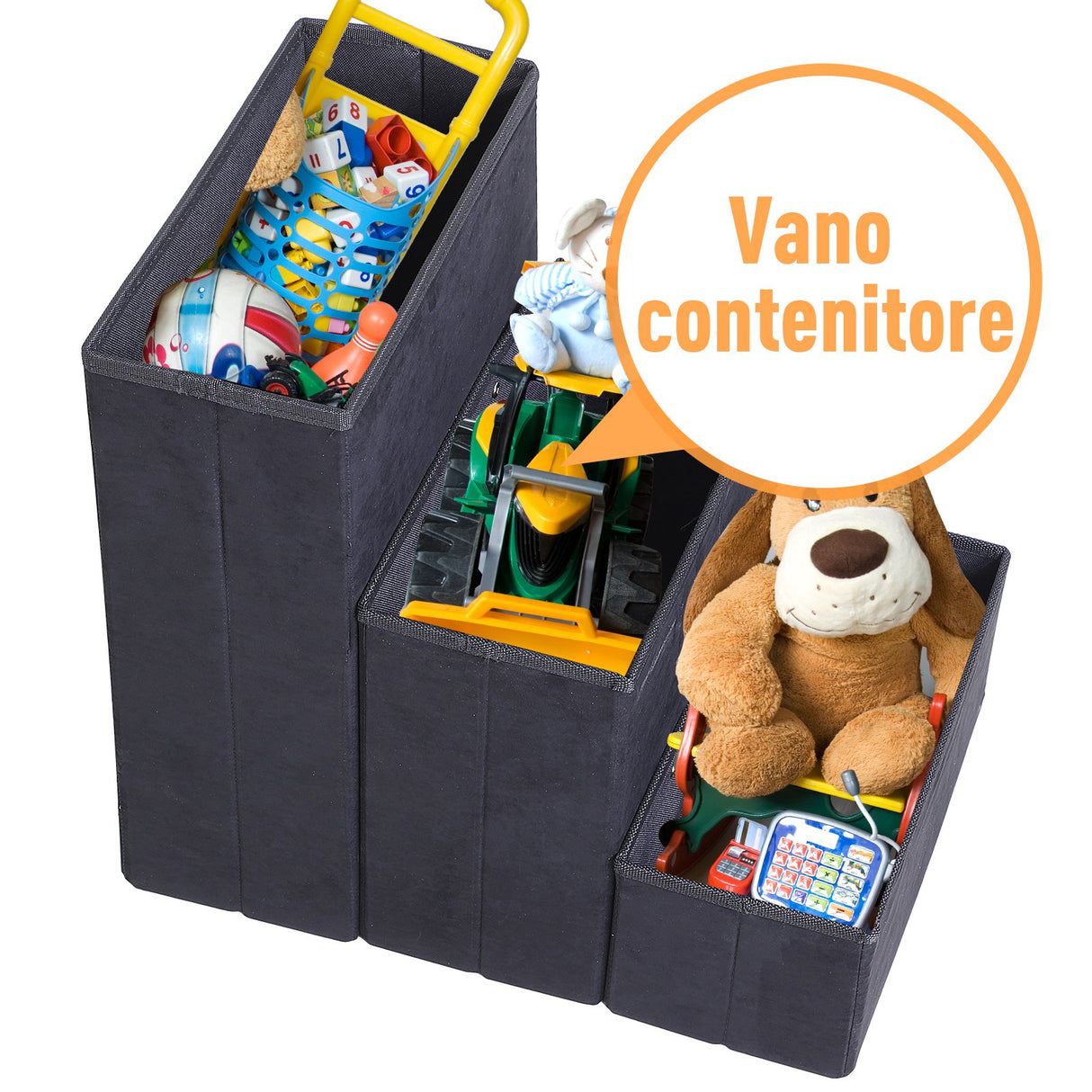 immagine-3-easycomfort-easycomfort-scaletta-per-animali-domestici-con-vani-contenitore-marrone-e-nero-in-pile-ean-8054144130064