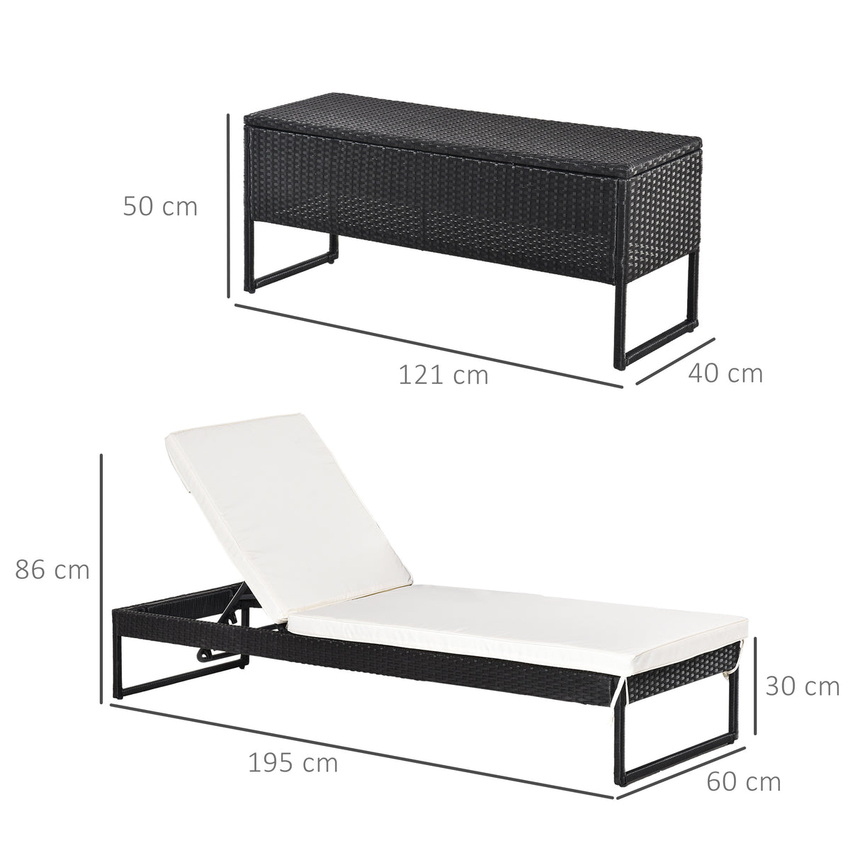 immagine-3-easycomfort-easycomfort-set-2-lettini-prendisole-con-tavolino-in-pe-rattan-nero-e-materassini-bianchi