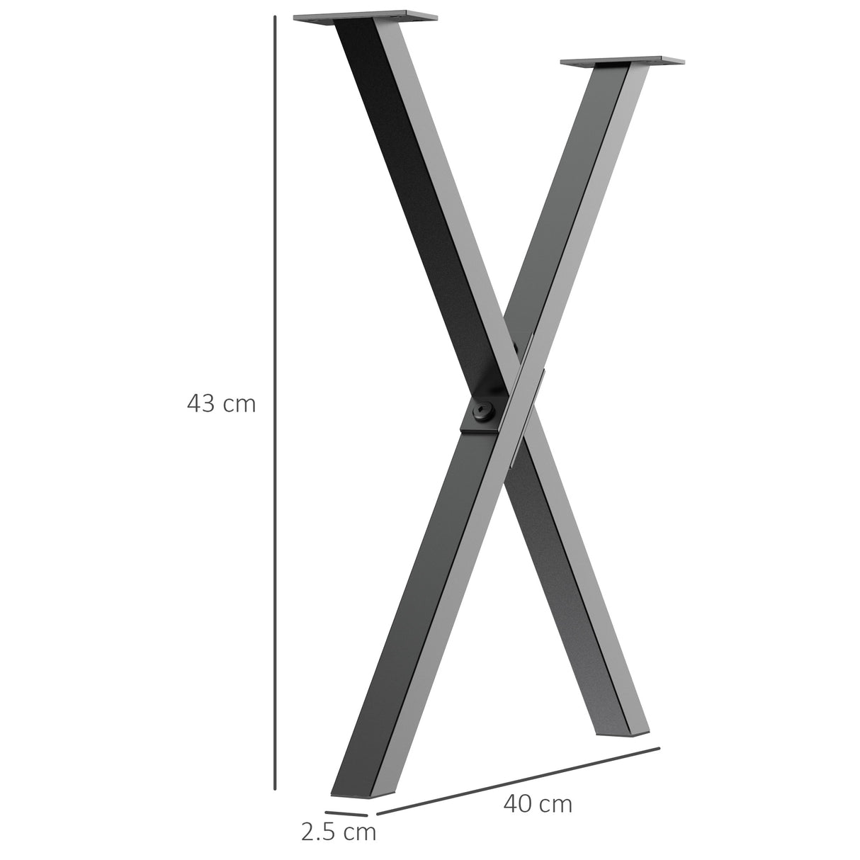 immagine-3-easycomfort-easycomfort-set-2-pezzi-gambe-per-tavolo-in-acciaio-a-x-piedi-per-tavolo-con-16-viti-incluse-gambe-preforate-con-4-fori-40x2-5x43cm-nero