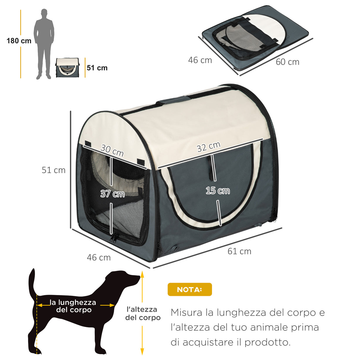 immagine-3-easycomfort-easycomfort-trasportino-cuccia-da-trasporto-per-cani-gatti-e-animali-domestici-61x46x51cm-grigio-ean-8054111845717