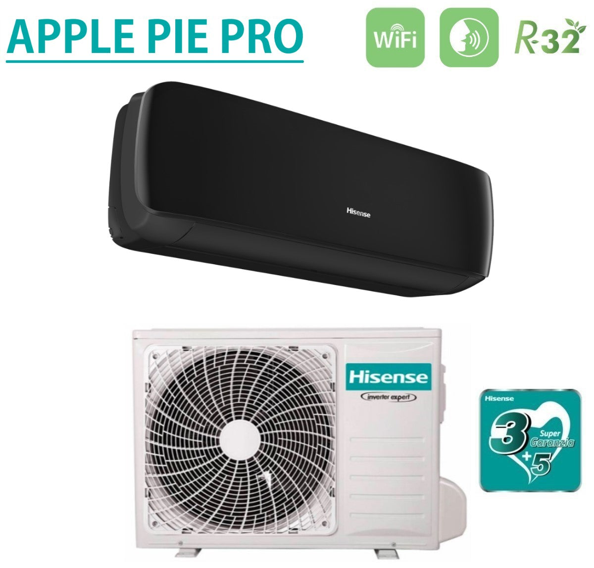 immagine-3-hisense-climatizzatore-condizionatore-hisense-inverter-serie-apple-pro-black-18000-btu-txg0180bg-r-32-wi-fi-integrato-classe-aa-colore-nero