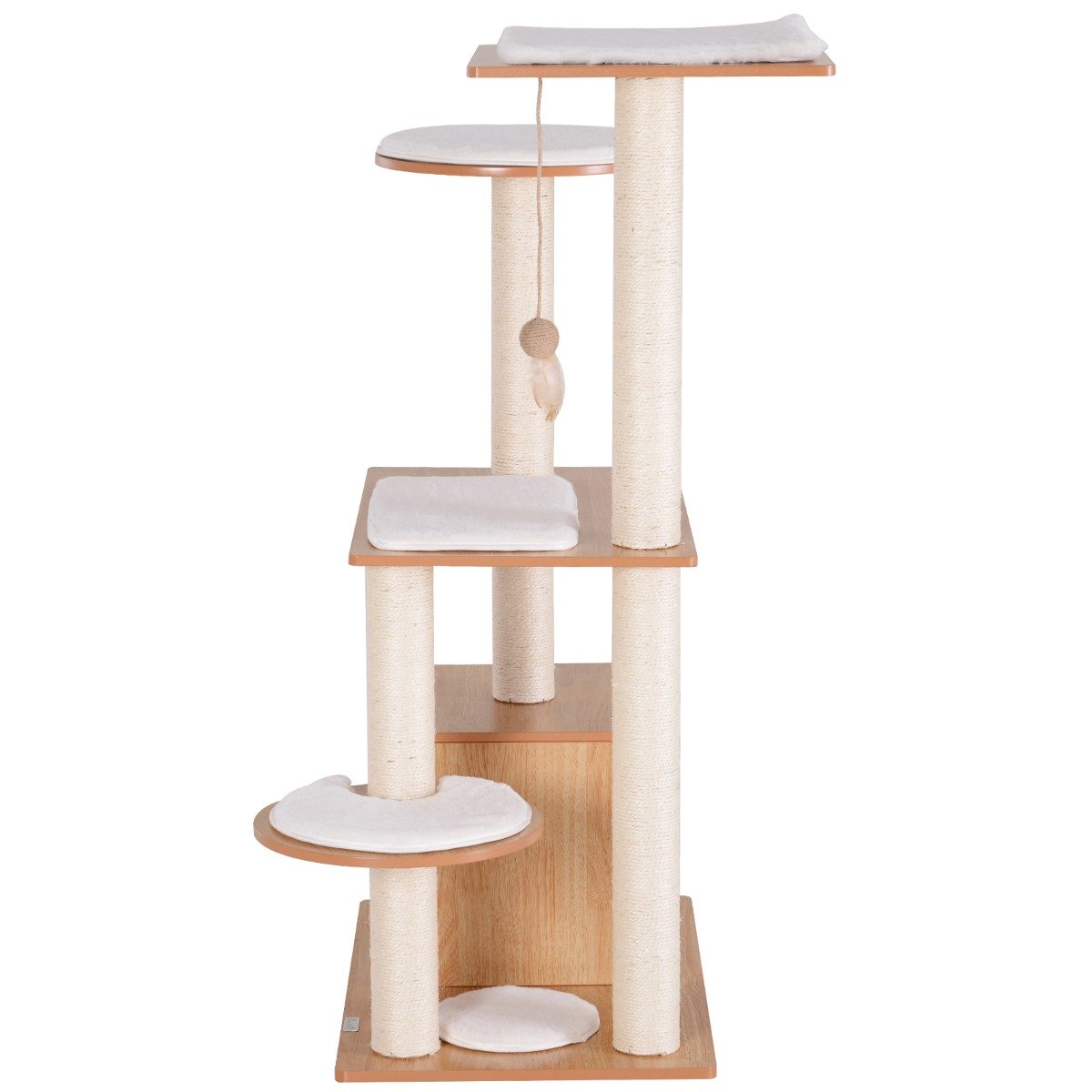 immagine-4-easycomfort-easycomfort-albero-per-gatti-con-cuccia-e-pali-in-corda-sisal-e-legno-giallo-e-bianco-83-x-75-x-120cm-ean-8054144135922