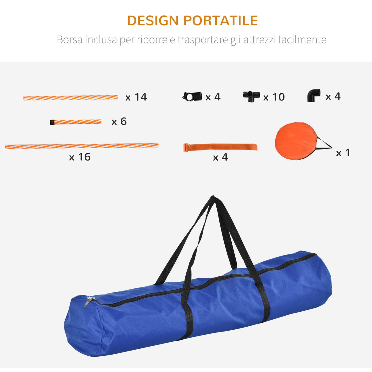 immagine-4-easycomfort-easycomfort-attrezzi-agility-dog-set-completo-percorso-agility-dog-con-5-pezzi-slalom-ostacolo-e-tunnel-arancione