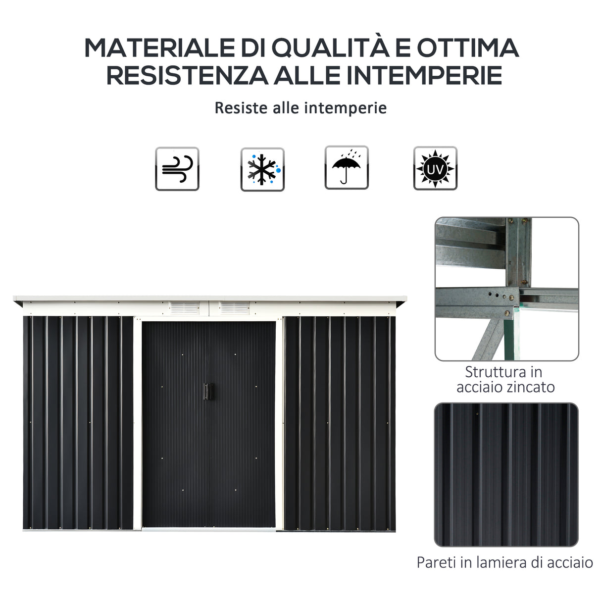 immagine-4-easycomfort-easycomfort-casetta-da-giardino-porta-utensili-in-lamiera-di-acciaio-con-porte-scorrevoli-280x130x172cm-grigio-nero