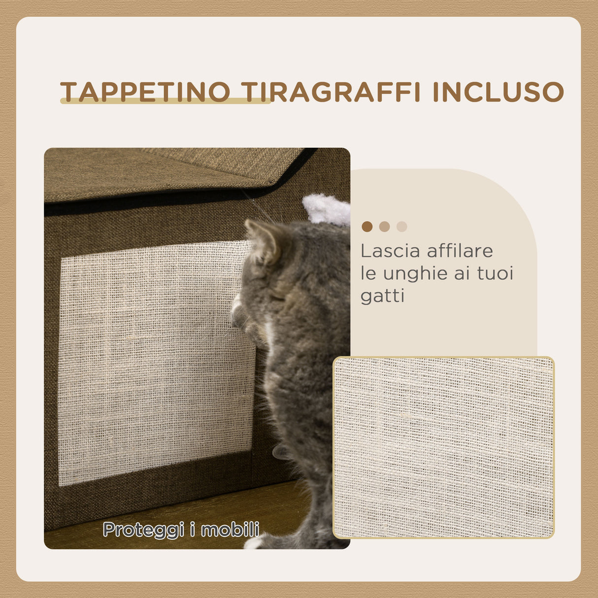 immagine-4-easycomfort-easycomfort-casetta-per-gatti-con-2-porte-pallina-da-gioco-cuscino-e-tappetino-tiragraffi-65x41x45-5-cm