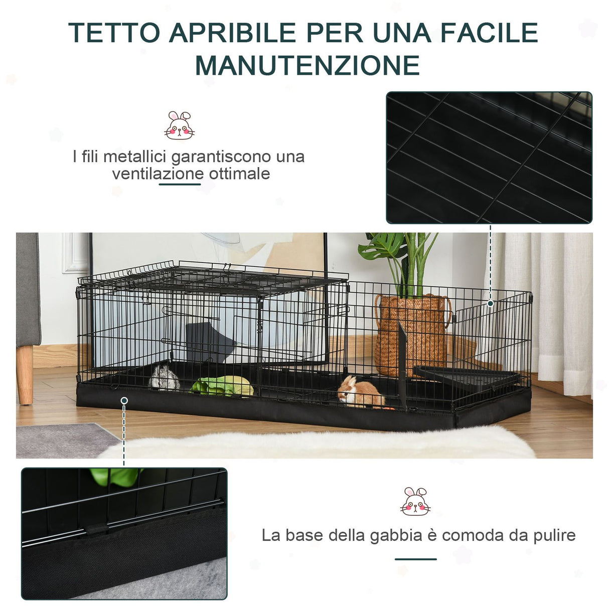 immagine-4-easycomfort-easycomfort-gabbia-per-roditori-in-metallo-e-tela-nera-118x59x36cm