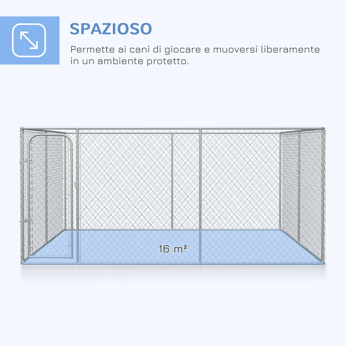 immagine-4-easycomfort-easycomfort-kennel-per-cani-da-esterno-a-maglie-con-porta-con-blocco-in-acciaio-400x400x182cm-argento