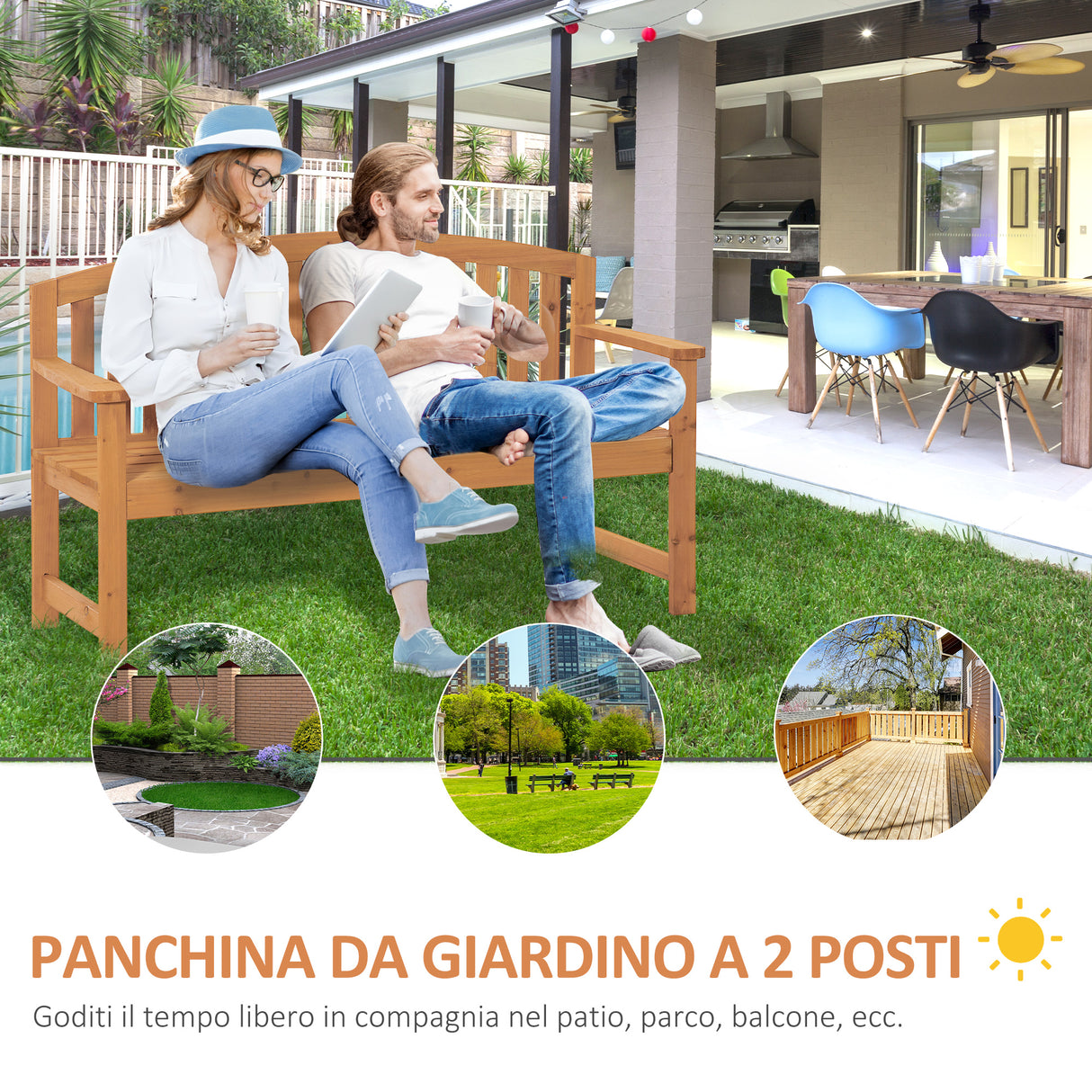 immagine-4-easycomfort-easycomfort-panchina-da-giardino-3-posti-in-legno-di-abete-con-seduta-a-doghe-140x50x85cm