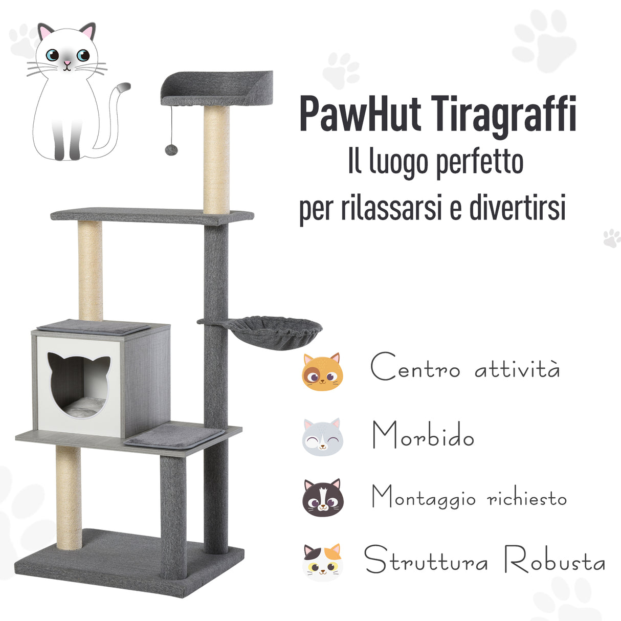 immagine-4-easycomfort-easycomfort-tiragraffi-per-gatti-multi-attivita-morbido-con-cuccia-palla-cestino-sospeso-in-sisal-peluche-grigio-61x49x160-5cm-ean-8054144135533
