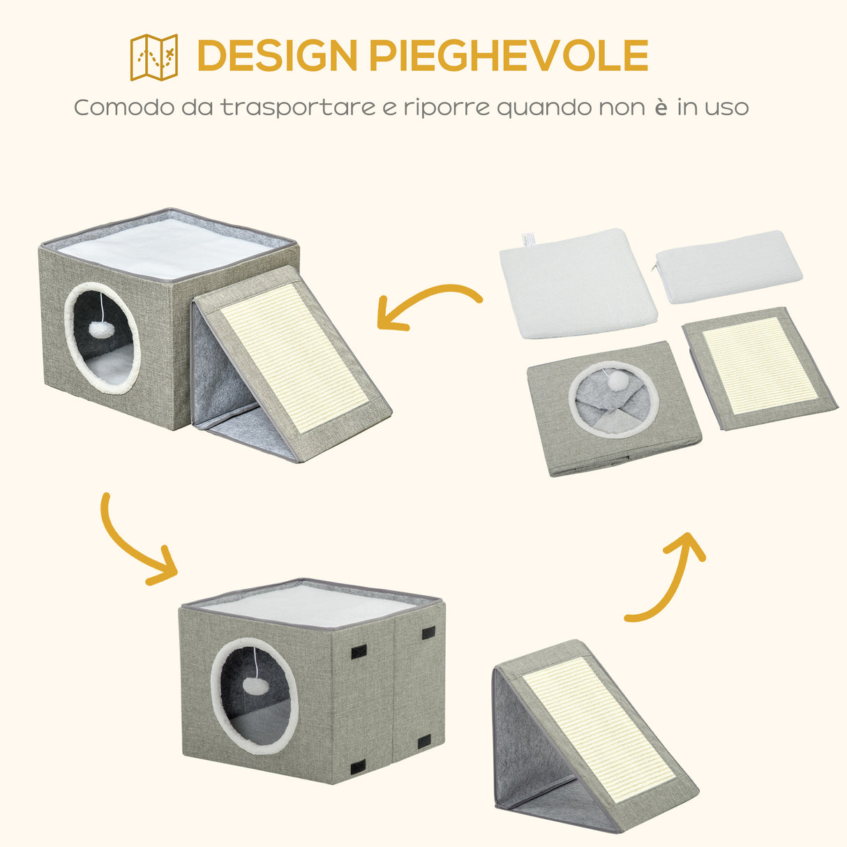 immagine-5-easycomfort-easycomfort-cuccia-per-gatti-pieghevole-e-portatile-casetta-per-gatti-con-pannello-tiragraffi-2-cuscini-e-pallina-in-peluche-e-tessuto-grigio