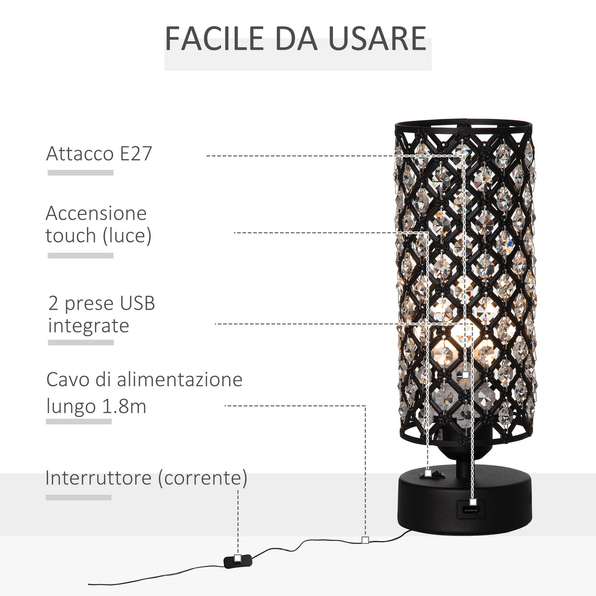 immagine-5-easycomfort-easycomfort-lampada-da-tavolo-con-paralume-in-cristallo-e-2-porte-usb-luce-regolabile-10-8x30cm-nero