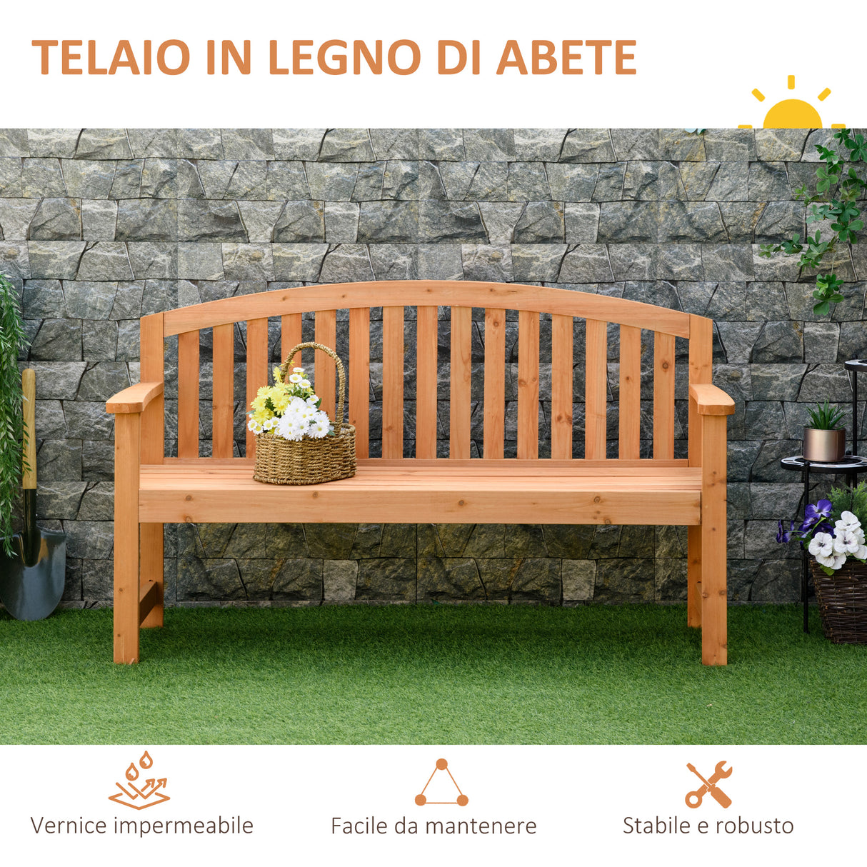 immagine-5-easycomfort-easycomfort-panchina-da-giardino-3-posti-in-legno-di-abete-con-seduta-a-doghe-140x50x85cm