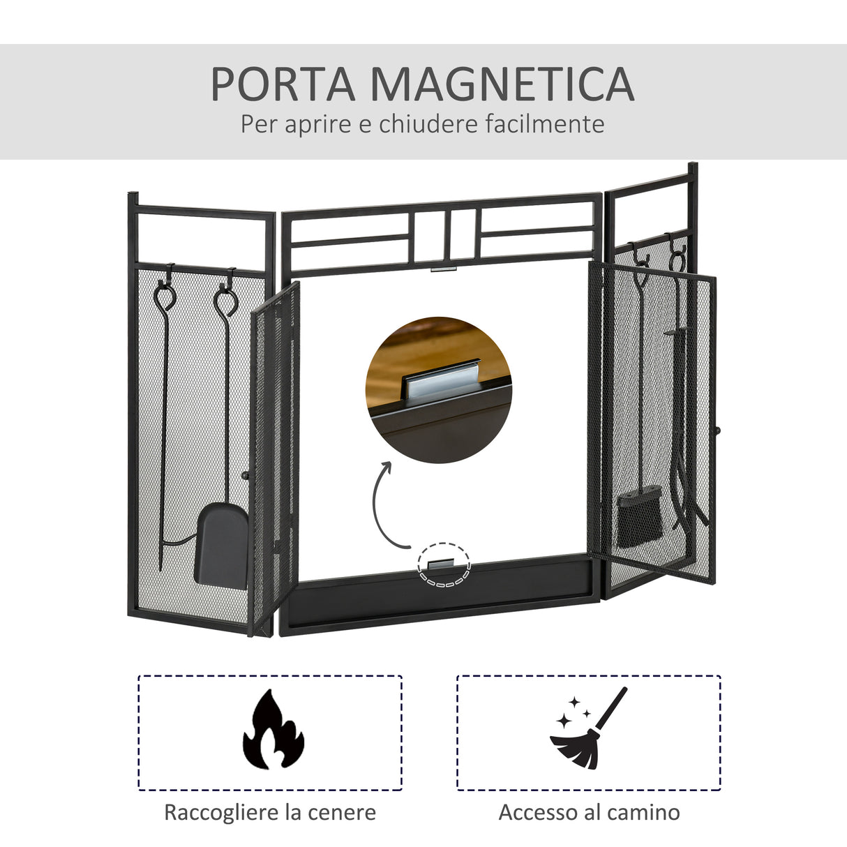 immagine-5-easycomfort-easycomfort-parascintille-camino-moderno-parafuoco-pieghevole-con-2-porte-in-metallo-nero