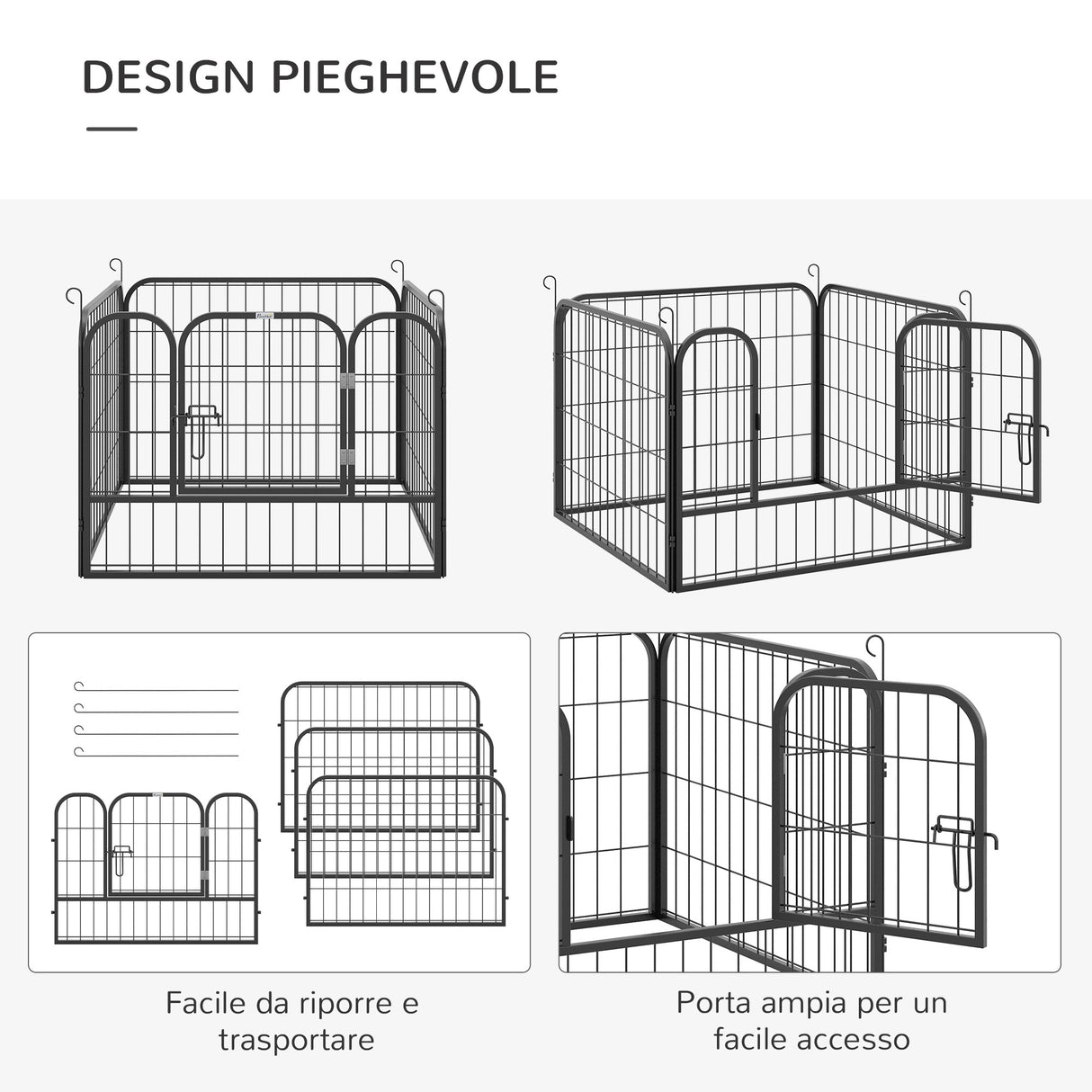 immagine-5-easycomfort-easycomfort-recinto-per-cani-pieghevole-per-interno-ed-esterno-porta-con-catenaccio-e-picchetti-di-fissaggio-82x82x60cm-grigio-scuro
