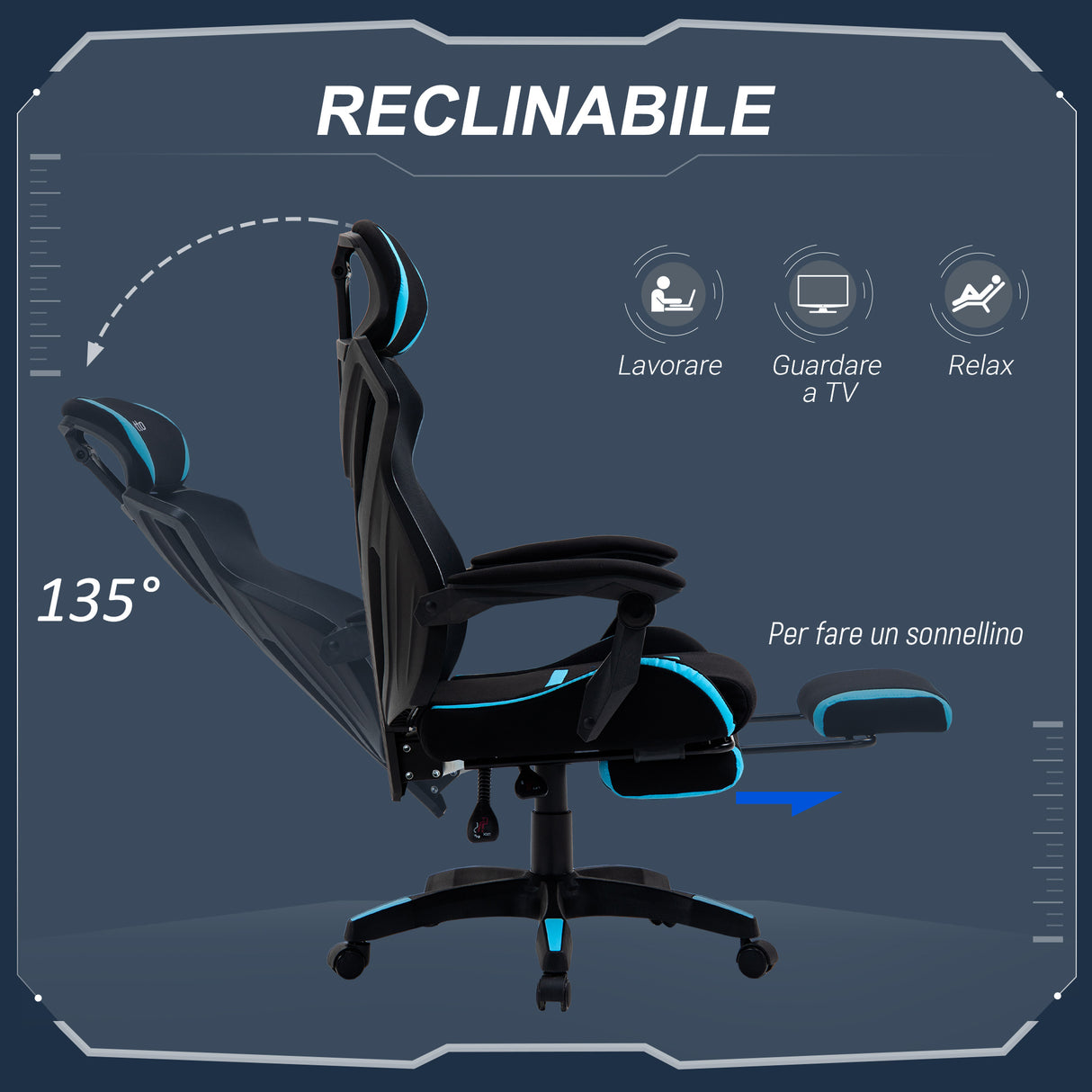 immagine-5-easycomfort-easycomfort-sedia-da-gaming-con-supporto-lombare-sedia-ufficio-ergonomica-con-altezza-regolabile-in-tessuto-nero-e-blu-65x65x119-129cm