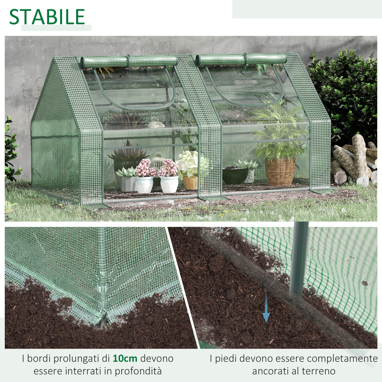 immagine-5-easycomfort-easycomfort-serra-per-piante-orto-con-2-coperture-in-pe-e-pvc-struttura-in-acciaio-verde-180x90x90cm