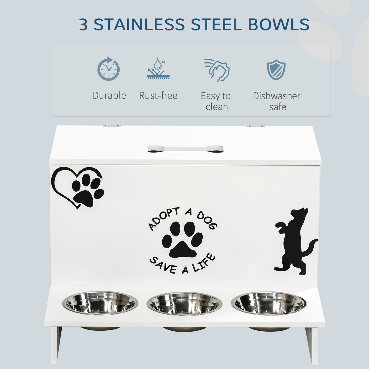 immagine-5-easycomfort-easycomfort-set-3-ciotole-per-cani-da-500ml-con-spazio-a-scomparsa-e-supporto-in-mdf-e-acciaio-inox-57x53x37-5-cm-bianco