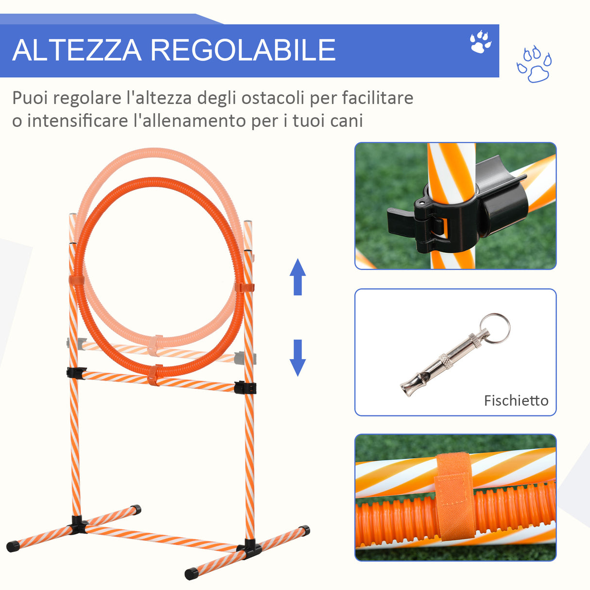 immagine-5-easycomfort-easycomfort-set-agility-dog-per-addestramento-cani-con-slalom-ostacoli-regolabili-fischietto-e-sacca-di-trasporto
