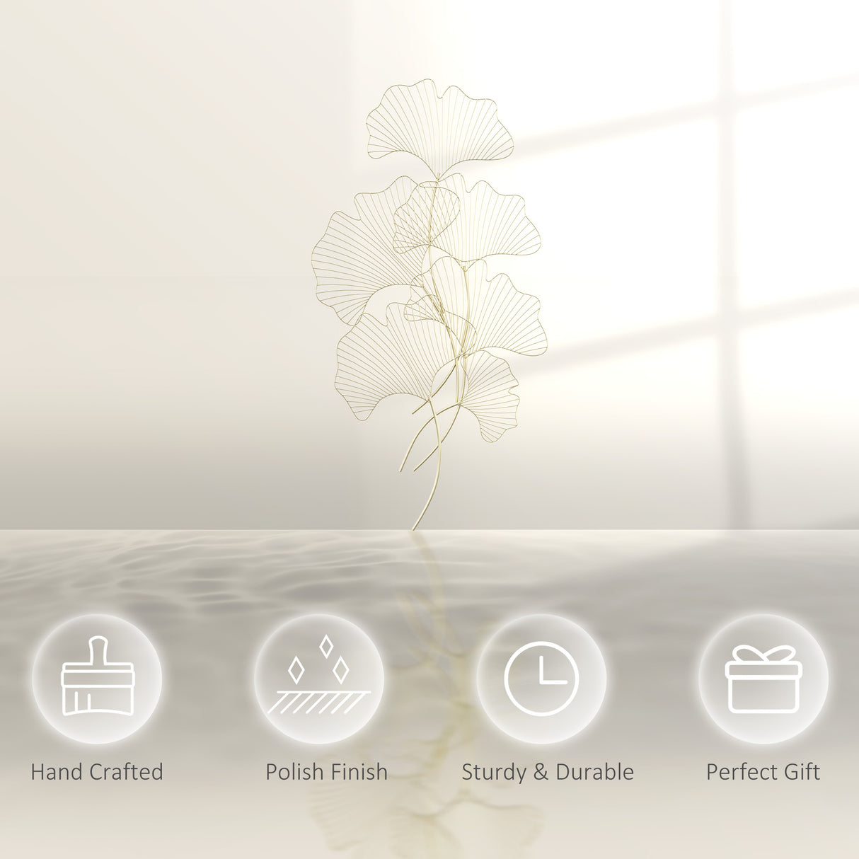 immagine-6-easycomfort-easycomfort-decorazione-murale-3d-in-metallo-wall-art-dorata-a-forma-di-foglia-di-ginkgo-51-x-94-5cm