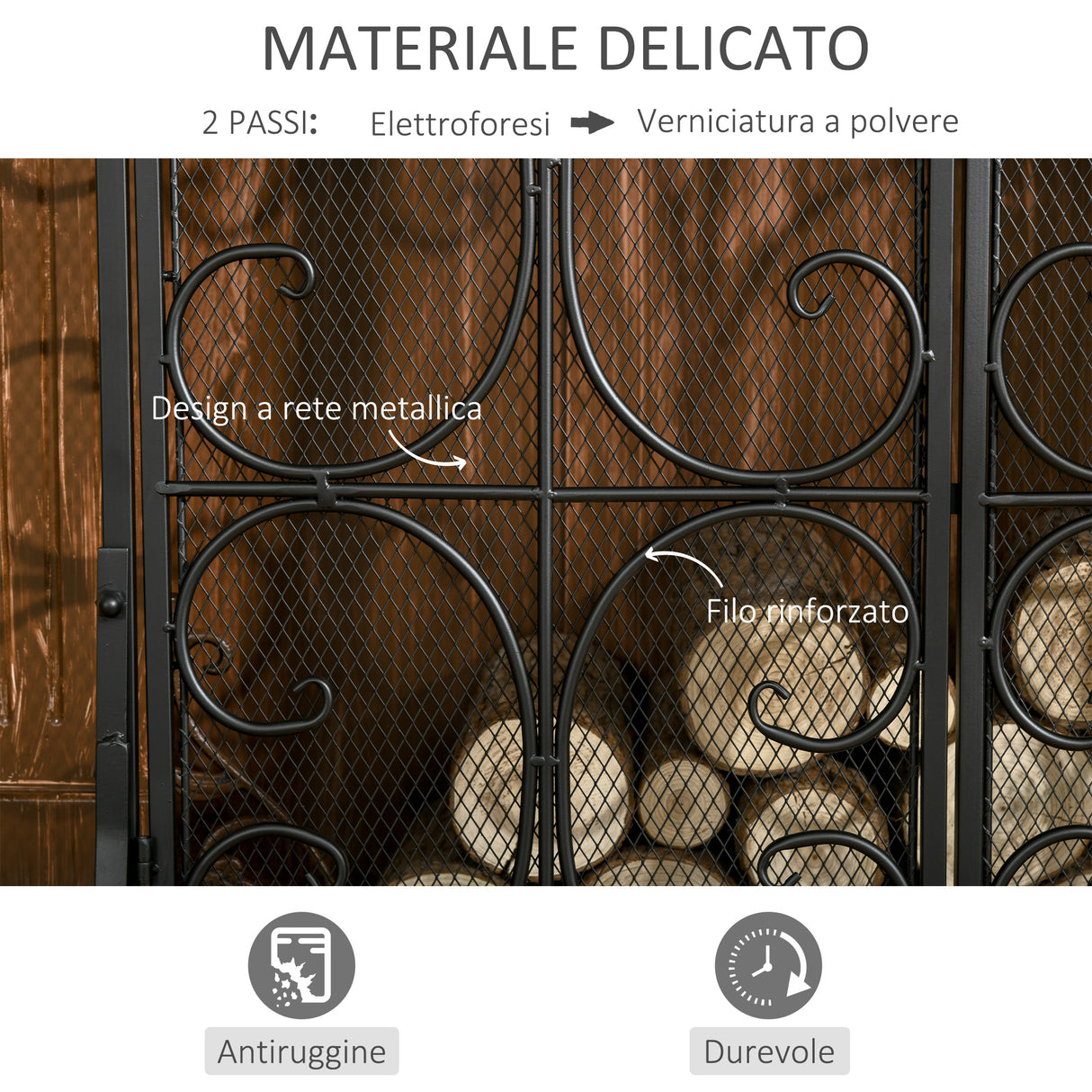 immagine-6-easycomfort-easycomfort-parascintille-per-camino-in-metallo-con-2-porte-chiusura-a-clip-88x30x89cm-nero