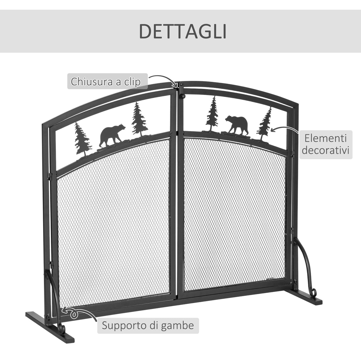 immagine-6-easycomfort-easycomfort-parascintille-per-camino-in-metallo-nero-con-2-porte-chiusura-a-clip-99x35x80cm-nero