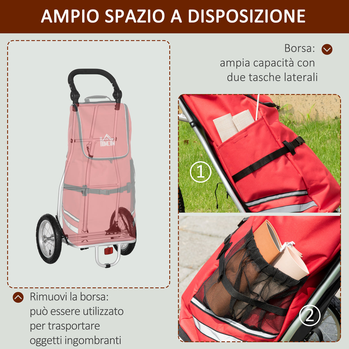 immagine-6-easycomfort-easycomfort-rimorchio-bici-2-in-1-pieghevole-e-portatile-con-borsa-da-trasporto-in-tessuto-oxford-53x43x110-cm