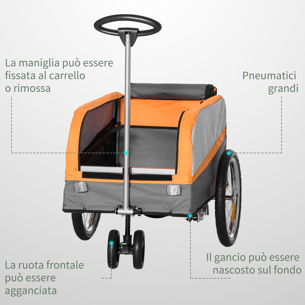 immagine-6-easycomfort-easycomfort-rimorchio-bici-in-acciaio-con-ruote-e-sacca-per-bagagli-in-tessuto-oxford-130x64x6097-cm