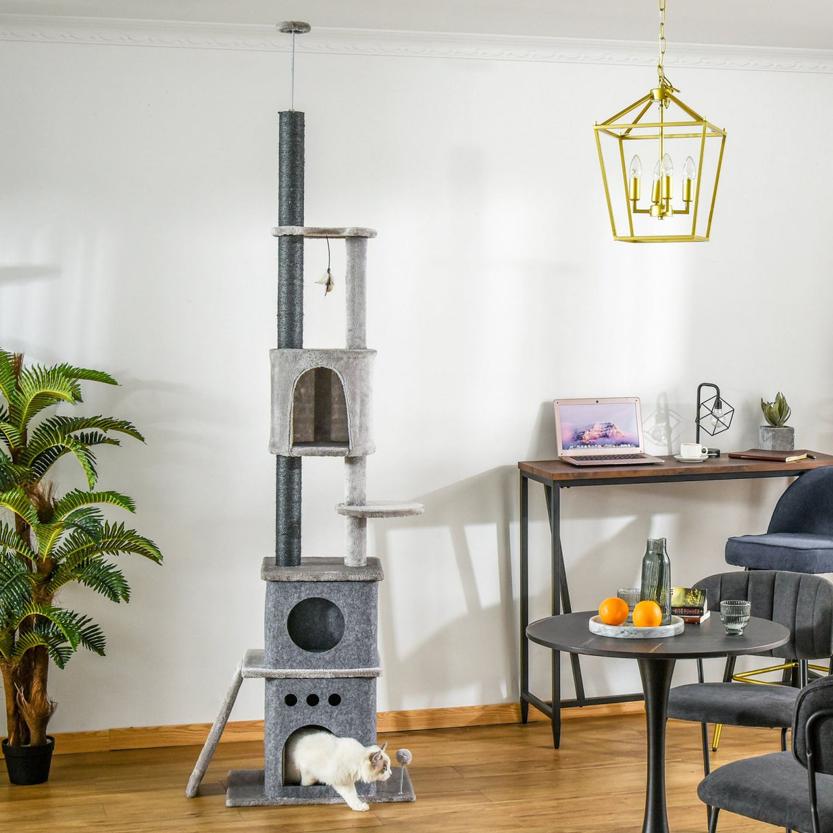 immagine-6-easycomfort-easycomfort-tiragraffi-a-soffitto-multilivello-per-gatti-con-corde-in-sisal-piattaforme-e-casette-60x40x225-255cm-grigio