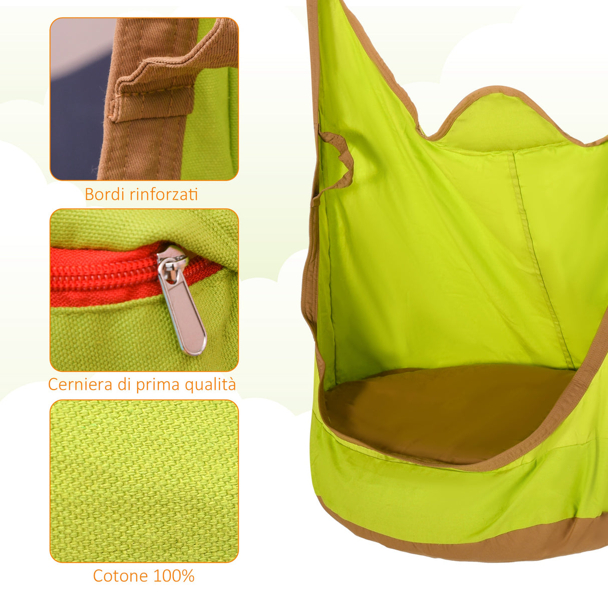 immagine-7-easycomfort-easycomfort-amaca-per-bambini-da-interno-o-esterno-sedia-sospesa-a-sacco-portatile-in-cotone-verde-e-marrone-75x55x140cm