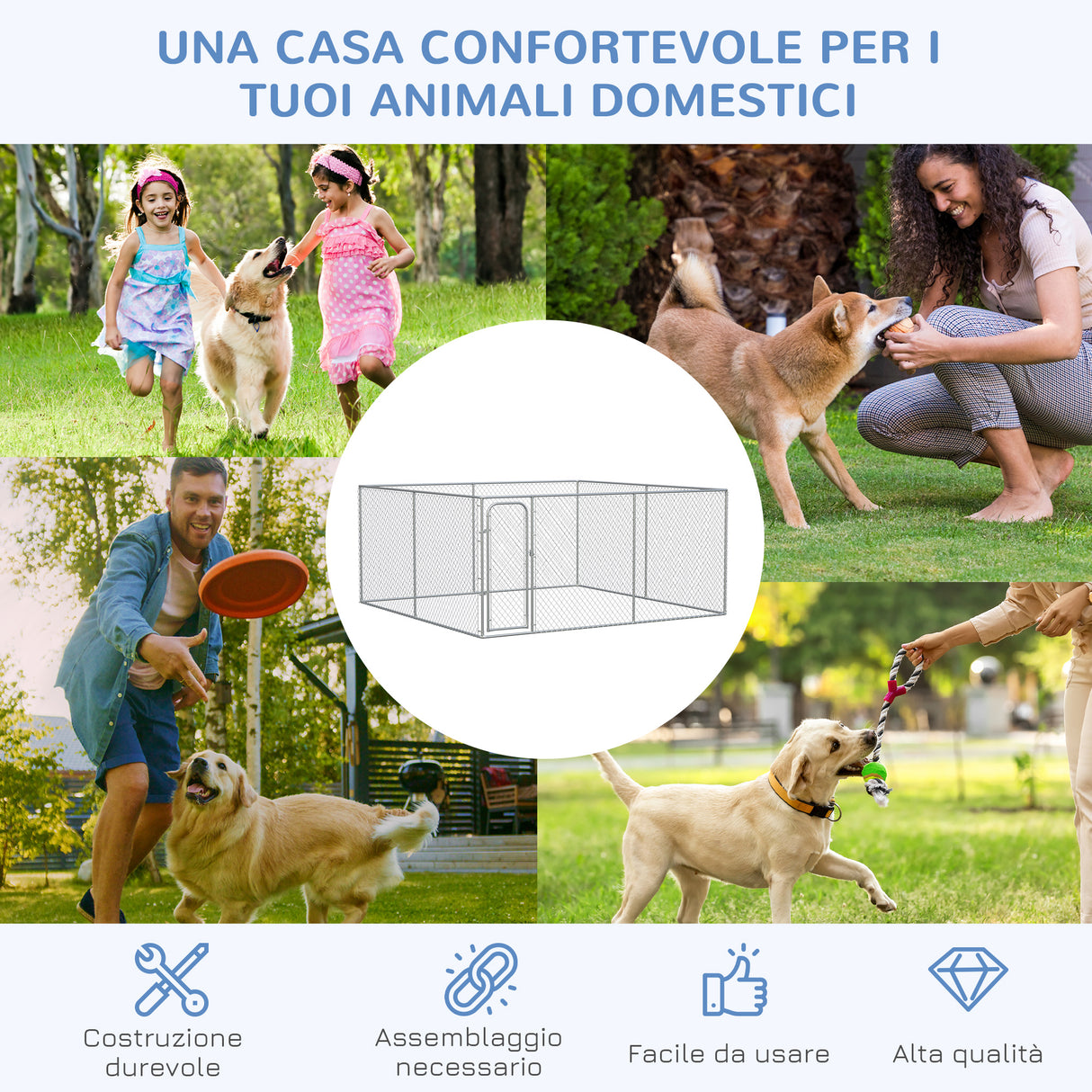 immagine-7-easycomfort-easycomfort-kennel-per-cani-da-esterno-a-maglie-con-porta-con-blocco-in-acciaio-400x400x182cm-argento