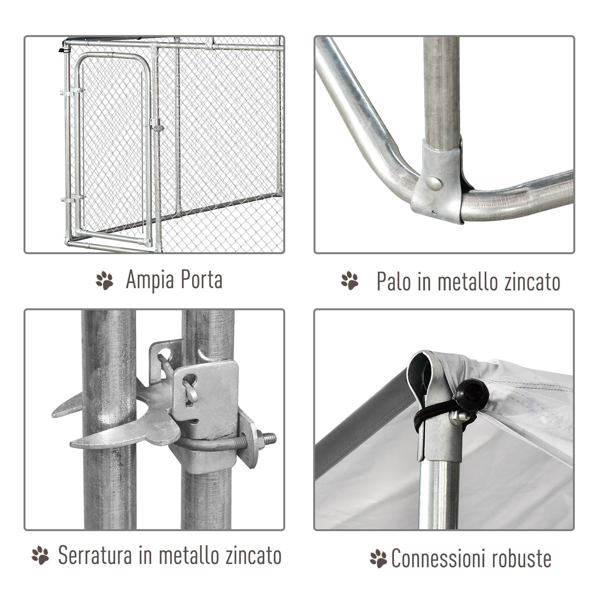 immagine-7-easycomfort-easycomfort-recinto-per-cani-da-esterno-recinto-per-animali-con-copertura-impermeabile-230x230x172cm