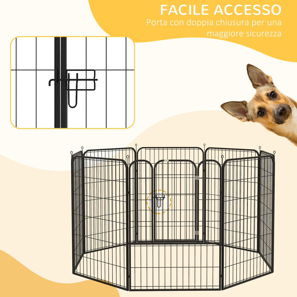 immagine-7-easycomfort-easycomfort-recinto-per-cani-e-per-cuccioli-recinto-modulare-per-cani-da-interno-ed-esterno-in-metallo-e-acciaio-8-pannelli-79x100cm