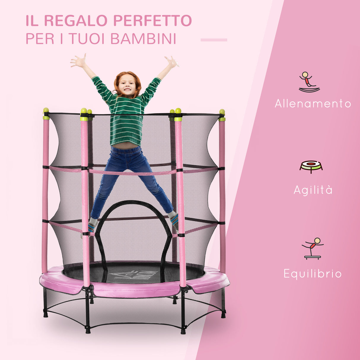 immagine-7-easycomfort-easycomfort-tappeto-elastico-per-bambini-3-6-anni-con-rete-bordo-imbottito-e-corde-elastiche-trampolino-da-giardino-140x158cm-rosanero