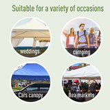 easycomfort easycomfort gazebo impermeabile con pareti rimovibili struttura in acciaio e copertura oxford crema 3x3m