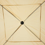 easycomfort easycomfort gazebo impermeabile con pareti rimovibili struttura in acciaio e copertura oxford crema 3x3m