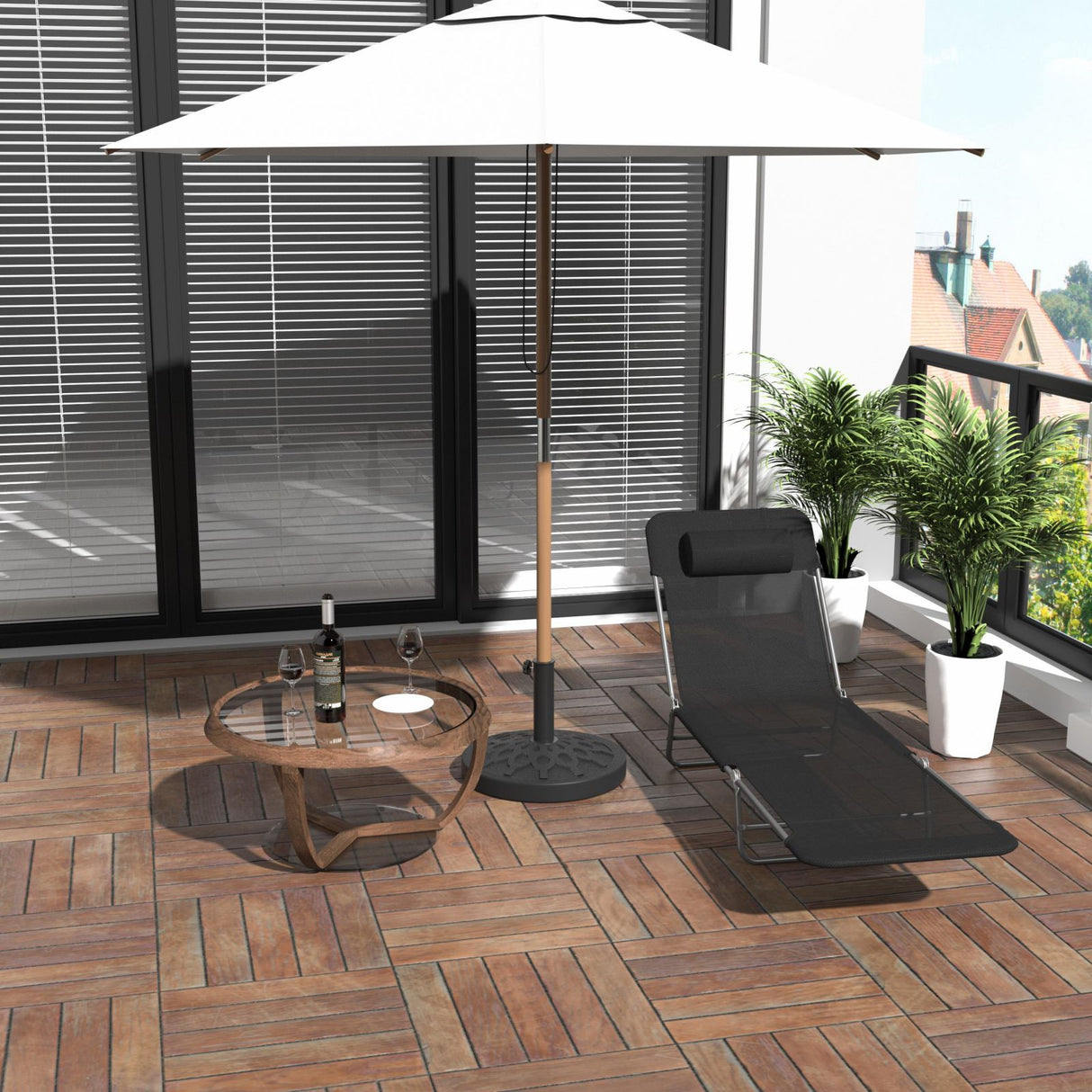 easycomfort easycomfort sdraio pieghevole reclinabile con cuscino da giardino spiaggia nero