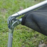 easycomfort easycomfort sdraio pieghevole reclinabile con cuscino da giardino spiaggia nero