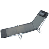 easycomfort easycomfort sdraio pieghevole reclinabile con cuscino da giardino spiaggia nero
