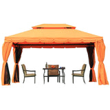 easycomfort easycomfort gazebo di lusso tendone da giardino con tettoia idrorepellente 3x4m