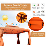easycomfort easycomfort gazebo di lusso tendone da giardino con tettoia idrorepellente 3x4m