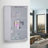 easycomfort easycomfort armadietto medicinali 50x30x18cm cassetta mobile bagno primo soccorso in acciaio inox con serratura ean 8054111845243