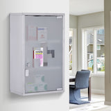 easycomfort easycomfort armadietto medicinali 50x30x18cm cassetta mobile bagno primo soccorso in acciaio inox con serratura ean 8054111845243