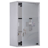 easycomfort easycomfort armadietto medicinali 50x30x18cm cassetta mobile bagno primo soccorso in acciaio inox con serratura ean 8054111845243