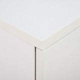 easycomfort easycomfort mobiletto in legno con ruote e 2 ante 60x35x65cm bianco ean 8054144131573