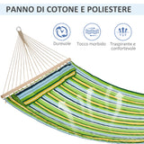 easycomfort amaca da giardino per 1 2 persone max 150kg da interni ed esterni con cuscino removibile 400x140cm