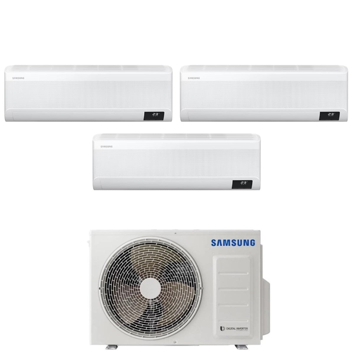 climatizzatore condizionatore trial split inverter samsung serie windfree avant 12000_12000_12000 btu con aj068txj3kg a__ wi fi 12_12_12 novita