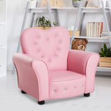 easycomfort easycomfort poltroncina per bambini imbottita poltrona per cameretta con rivestimento in pvc e struttura in legno 59x41 5x49cm rosa