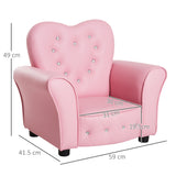 easycomfort easycomfort poltroncina per bambini imbottita poltrona per cameretta con rivestimento in pvc e struttura in legno 59x41 5x49cm rosa